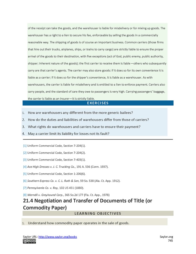 Business Law and the Legal Environment - Page 745